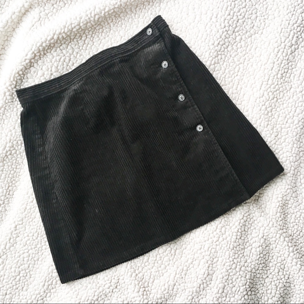 [vintage] Corduroy button mini skirt